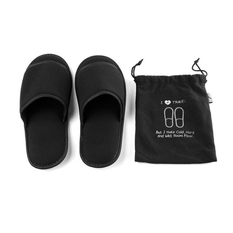 Ibluelover 2 Pairs Portable Travel Slippers Open Toe Sandals Spa Hotel Slippers Guest Room Indoor House Slipper Business Trip Flight Shoes Footwear Gift (As photo) - Image 5
